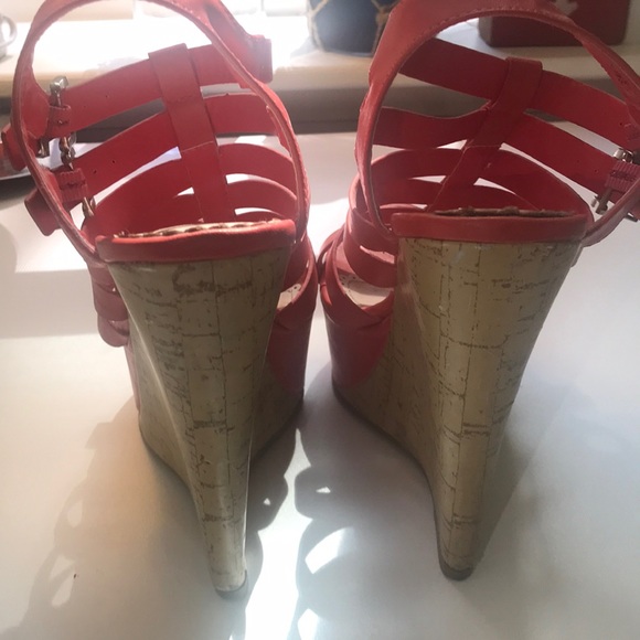 Shoedazzle Madison Taren Coral Wedges - Picture 6 of 6